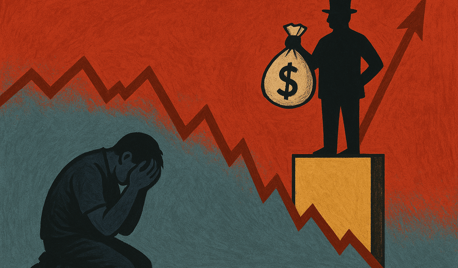 Gráfico que ilustra la desigualdad económica y su impacto en el bienestar de las personas. Foto: cortesía