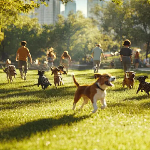 Perro feliz en un parque, simbolizando la celebración del Día Mundial del Perro y la importancia de su cuidado y protección. Foto: autor anónimo / Dreamstime (royalty-free)