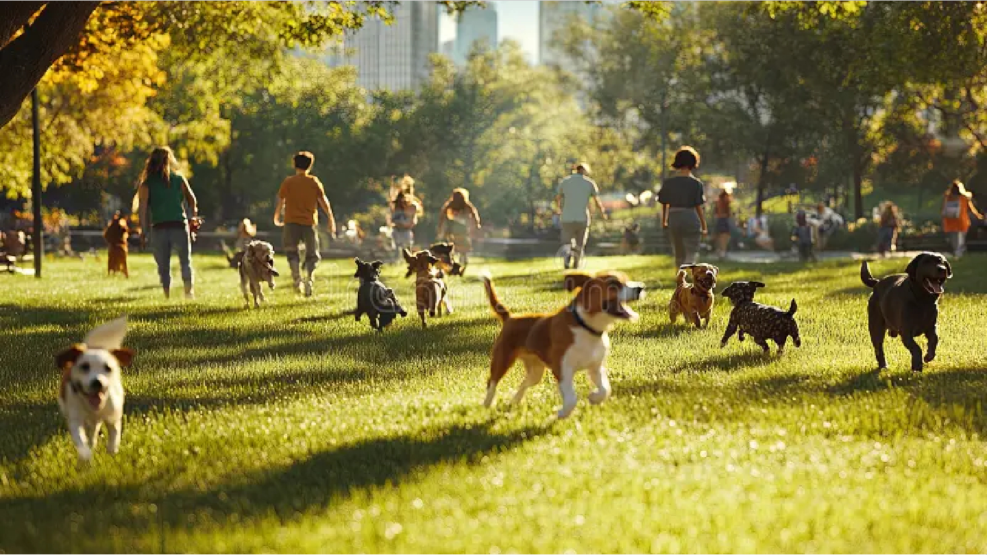 Perro feliz en un parque, simbolizando la celebración del Día Mundial del Perro y la importancia de su cuidado y protección. Foto: autor anónimo / Dreamstime (royalty-free)