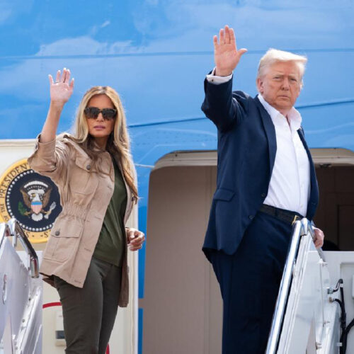 Trump y Melania llegan a Texas para apoyar a las víctimas de las catastróficas inundaciones. Foto: Oficina de Prensa de la Casa Blanca