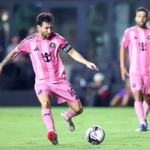 El Inter Miami de Lionel Messi logró una victoria controversial contra Atlas en la Leagues Cup 2025. Foto: Getty Images.