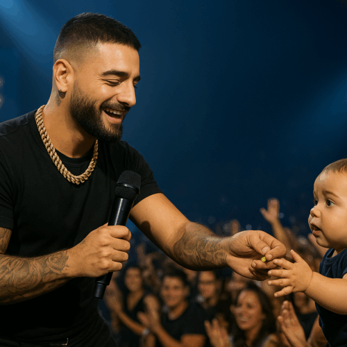 Maluma proyecta un mensaje de cuidado auditivo para bebés durante su concierto en Monterrey y regala tapones para los oídos. Foto: Ilustración.
