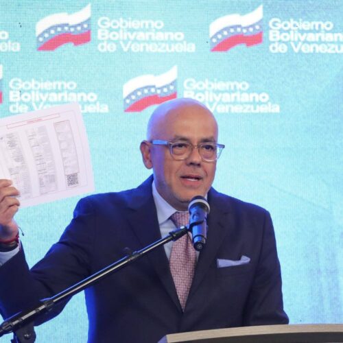 Jorge Rodríguez, presidente de la Asamblea Nacional de Venezuela, ha lanzado una dura advertencia. Foto: AN.