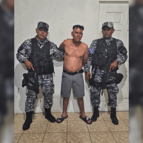 Juan Elías Mardoqueo González Quevedo, detenido por apuñalar a un hombre en Santa Cruz Michapa, Cuscatlán. Foto: @PNCSV.