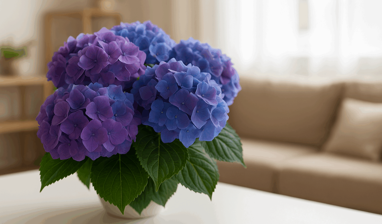 La hortensia, aunque hermosa, puede atraer energía negativa dentro del hogar según el Feng Shui. Foto: Ilustración.
