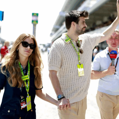 Gerard Piqué y Clara Chía Martí en un evento público, mostrando su relación. Foto: DPPI/Shutterstock