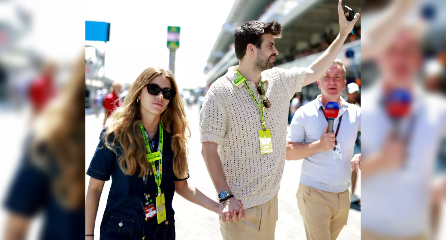 Gerard Piqué y Clara Chía Martí en un evento público, mostrando su relación. Foto: DPPI/Shutterstock