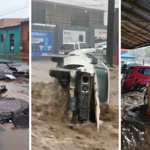 Autos arrastrados y pavimento roto en Santa Ana tras tormenta histórica. ¿Falta de prevención o clima extremo? Vecinos exigen soluciones.
