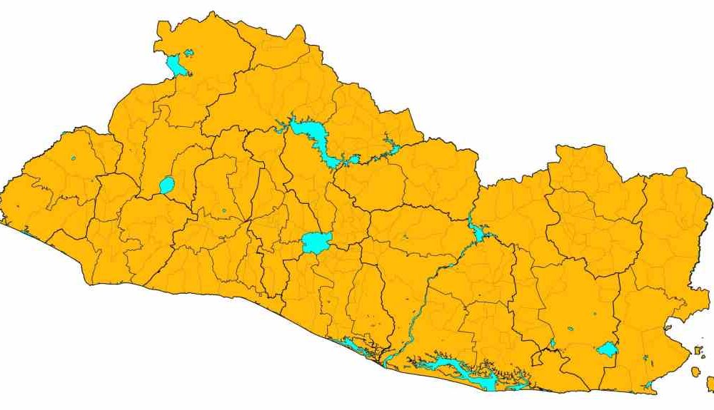 Protección Civil declara Alerta Naranja en todo El Salvador por lluvias persistentes. Ríos y cuencas en riesgo de desbordamiento. Procivil.