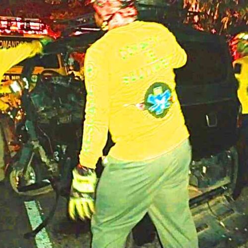 Equipos de Salvamento trabajan en el rescate de un conductor tras un choque frontal en la troncal del Norte, km 41. El accidente reaviva alertas por seguridad vial.