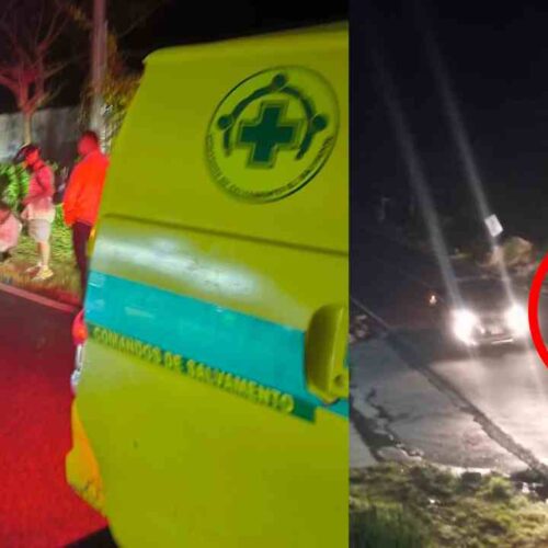 Unidades de socorro atendieron al paciente que chocó contra una vaca. Foto: Cortesía.