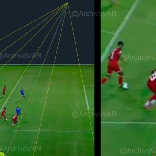 Imágenes del VAR muestran el polémico gol de Panamá contra El Salvador, cuestionado por Neto Sanabria. Foto: Cortesía.