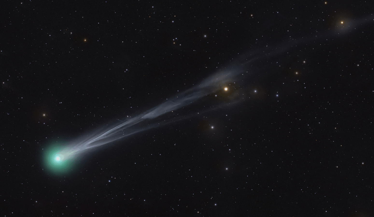 El cometa Lemmon (C/2025 A6) brillará en el cielo nocturno de octubre 2025, visible a simple vista. Foto: NASA.