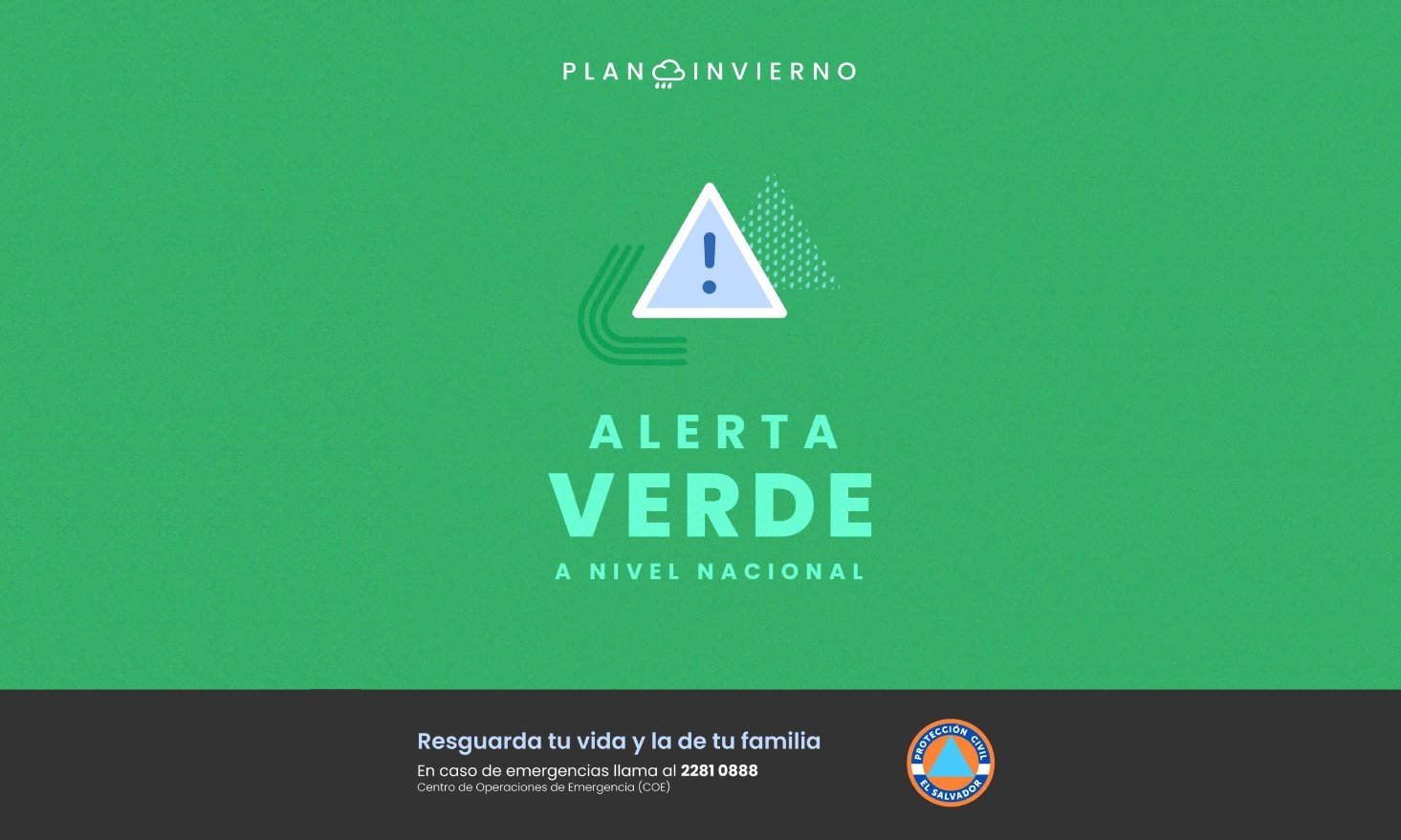 Protección Civil emite alerta verde a nivel nacional por lluvias asociadas a la tormenta tropical Melissa. Foto: @PROCIVIL.