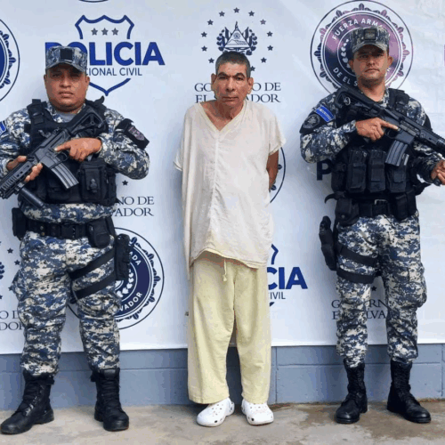 Otto Oswaldo López, alias "Camello", extorsionista de la MS13, capturado en Soyapango. Foto: @PNCSV.