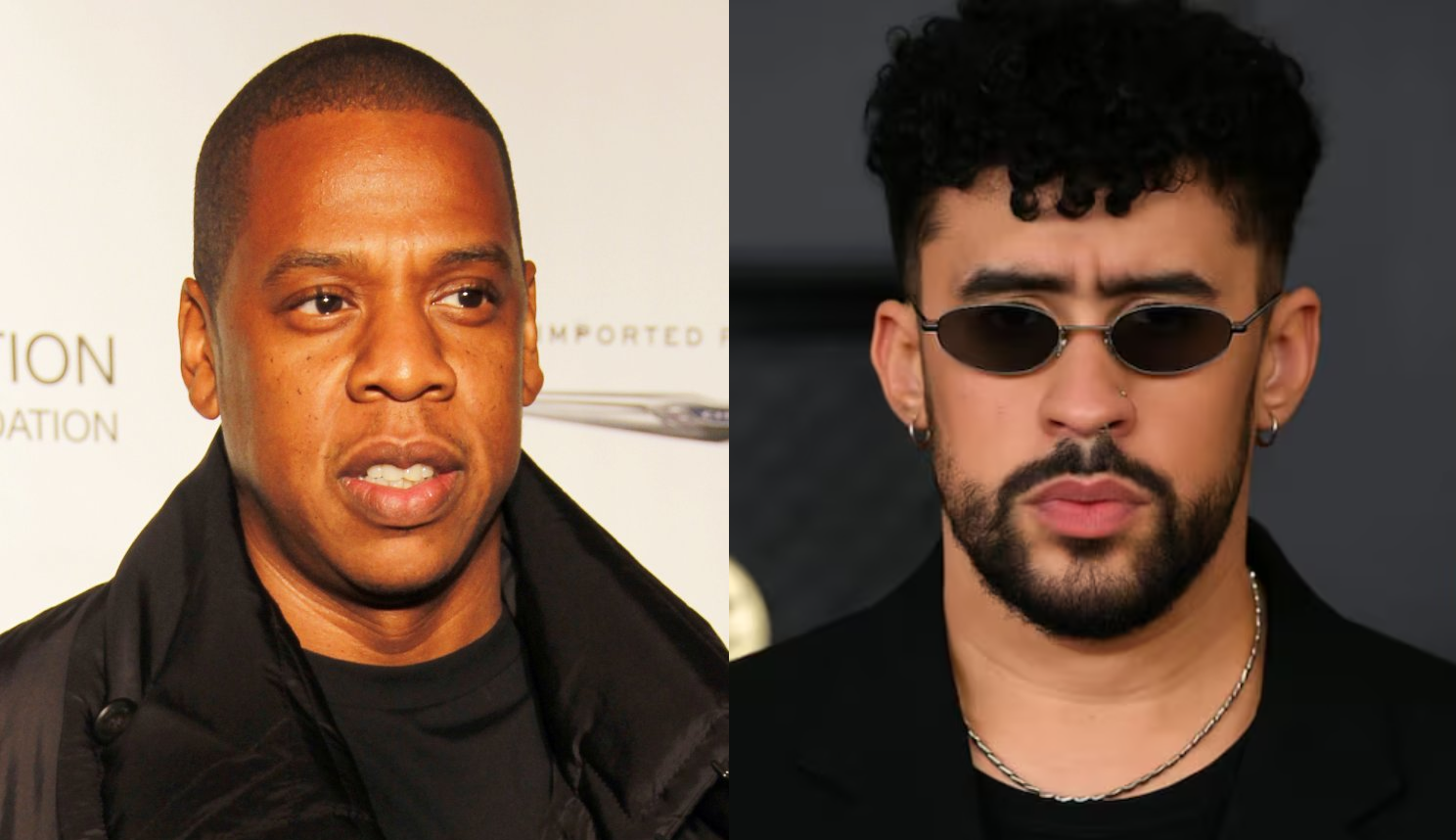 Jay-Z defendió a Bad Bunny tras las críticas por su show en el Super Bowl 2026, destacando su éxito global. Foto: Wikimedia Commons (Joella Marano) / @badbunnypr