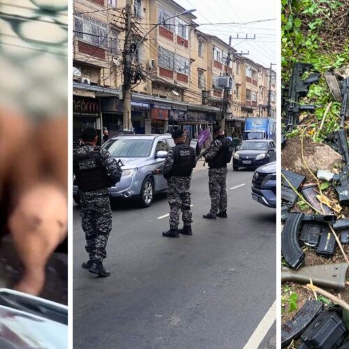 La operación "Contención", la más letal en la historia de Río de Janeiro, provocó muertes, capturas y decomisos de armas de grueso calibre. Imágenes: Policía Militar del Estado de Río de Janeiro @PMERJ