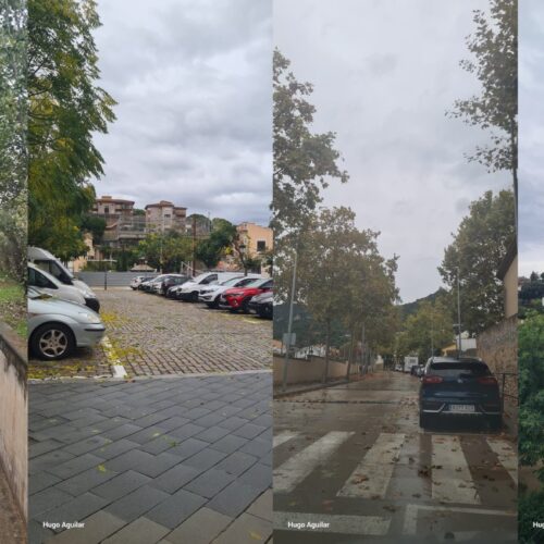 Calles afectadas por lluvias en Cataluña. (Foto: Hugo Aguilar)