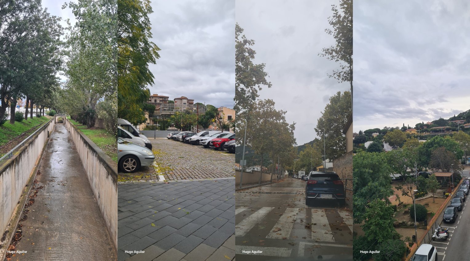 Calles afectadas por lluvias en Cataluña. (Foto: Hugo Aguilar)