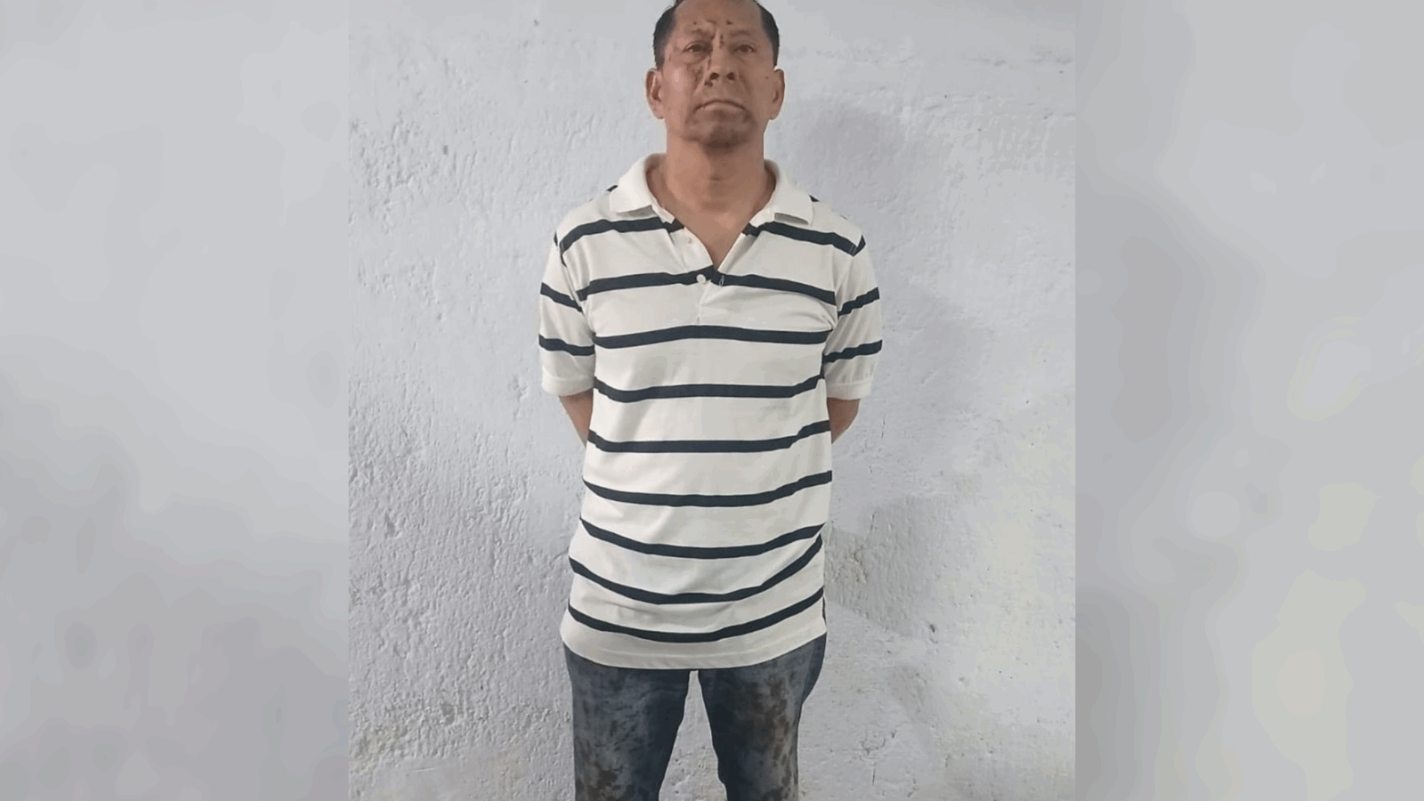 Carbilio Guevara Najarro, detenido por lesiones con arma de fuego en San Salvador. Foto: @PNCSV