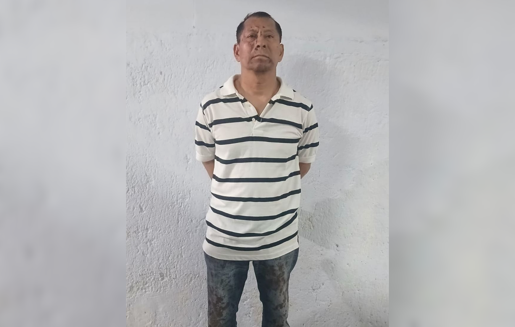 Carbilio Guevara Najarro, detenido por lesiones con arma de fuego en San Salvador. Foto: @PNCSV