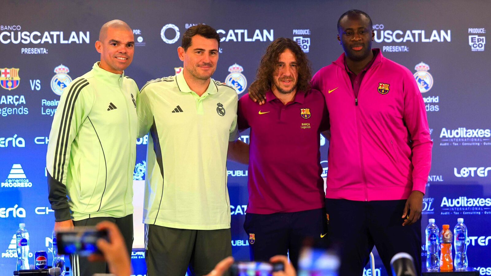 Pepe, exjugador del Real Madrid, durante la conferencia de prensa del Clásico de Leyendas. Foto: @indeselsalvador