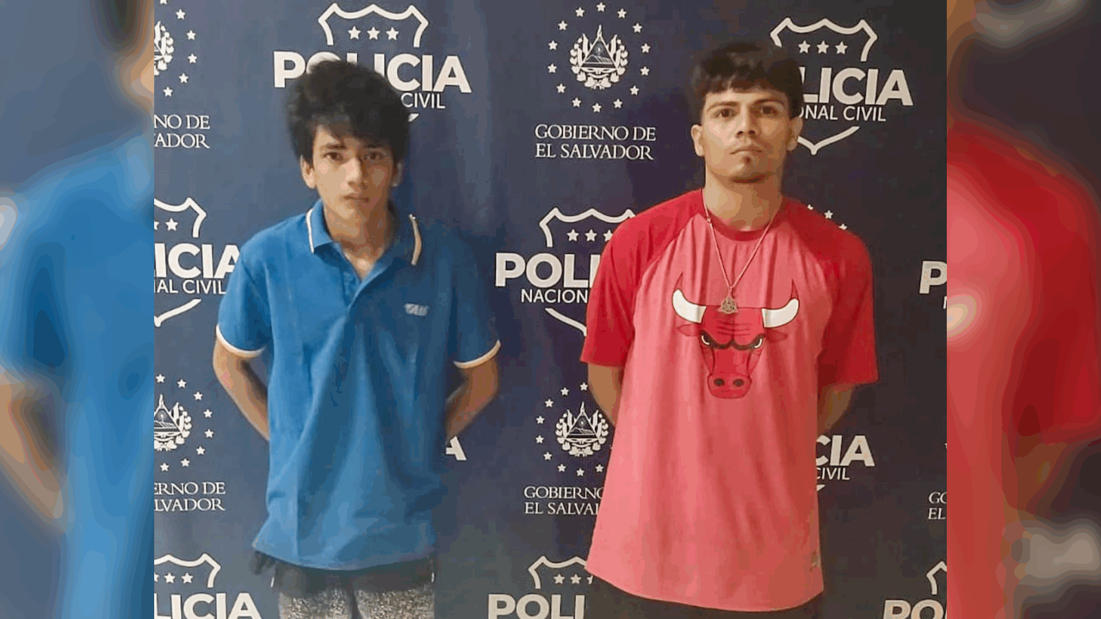 La PNC capturó a dos jóvenes con porciones de marihuana y cocaína en la colonia Milagro de La Paz, San Miguel. Foto: @PNCSV