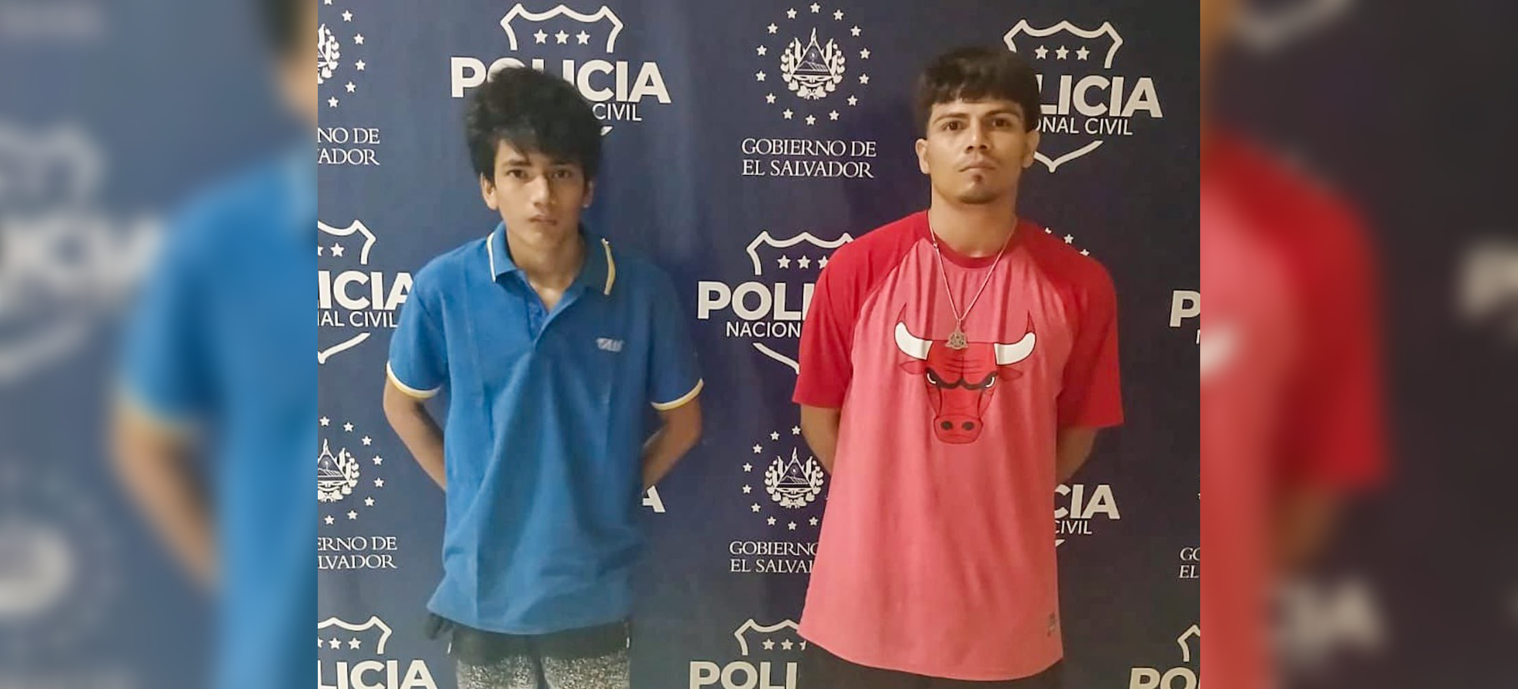 La PNC capturó a dos jóvenes con porciones de marihuana y cocaína en la colonia Milagro de La Paz, San Miguel. Foto: @PNCSV