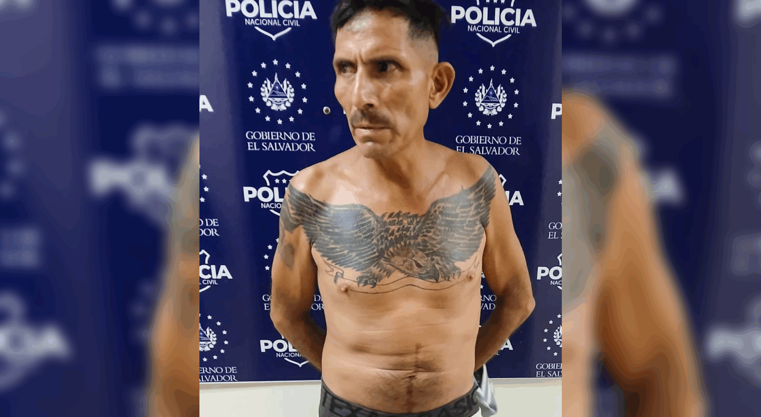 Irving Omar Cruz Bairez, alias "Cabra", pandillero de la 18R capturado en Zacatecoluca. Tiene antecedentes por extorsión, acoso sexual y resistencia. Foto: PNCSV.