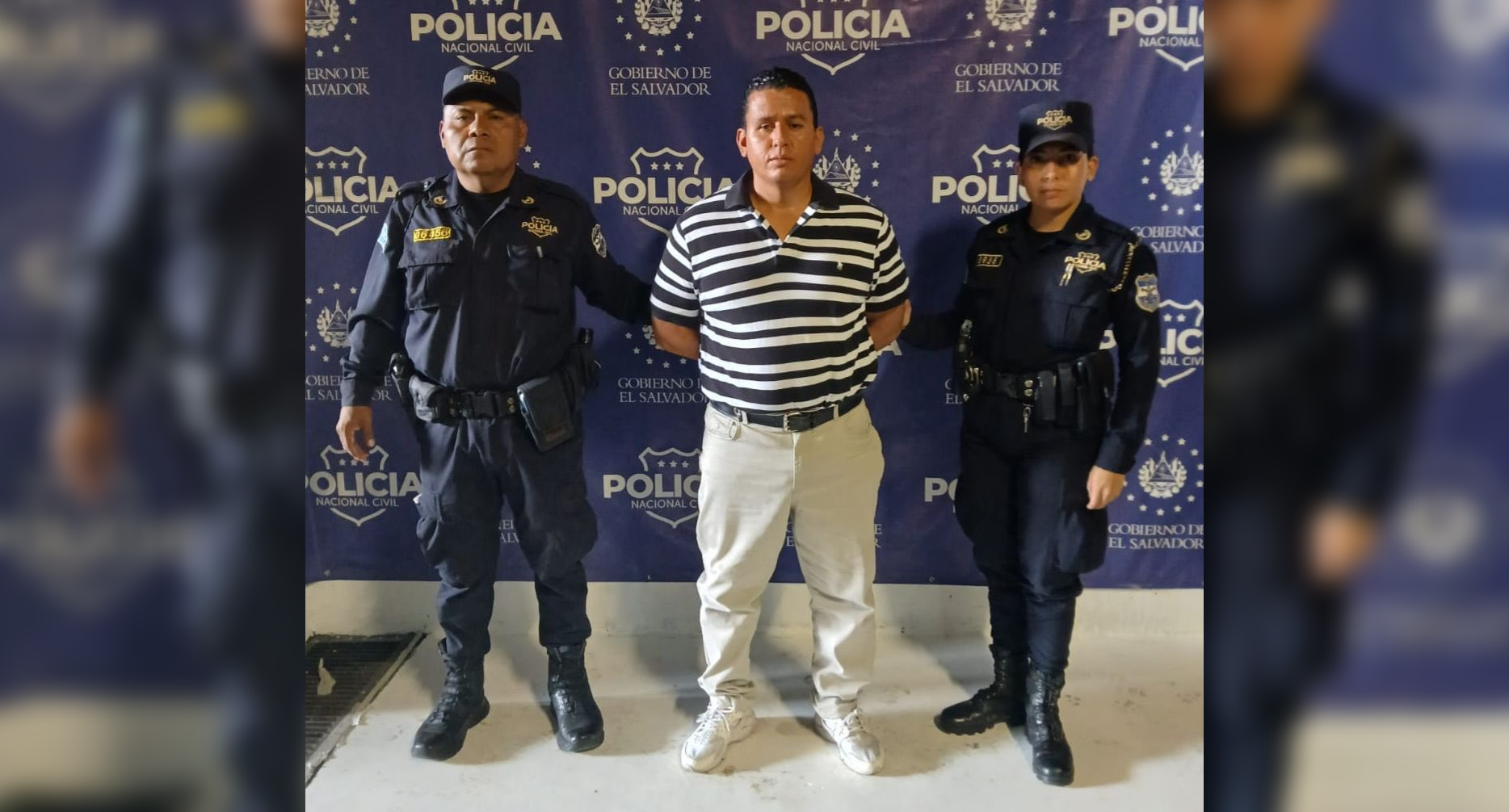 La PNC capturó a Héctor Mauricio Martínez Gutiérrez, alias Crazy o Guicho, líder de la MS13, en Santa Tecla, La Libertad Sur. Foto: @PNCSV