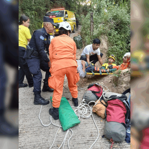 Equipos de rescate trabajan para salvar a un hombre de 80 años que cayó en un barranco en Santa Ana. (Foto: Comandos de Salvamento)