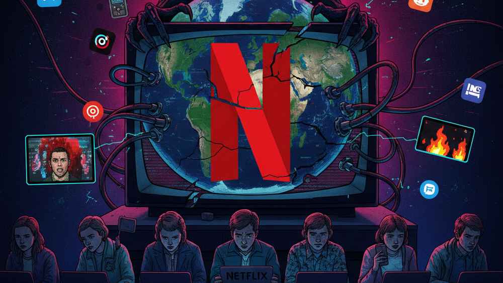 El estreno de Stranger Things 5 paralizó el streaming global. Millones de fans saturaron la plataforma, provocando una caída histórica. Analizamos las fallas técnicas y el caos viral que convirtió el "Netflix caído" en el meme del año. Ilustración IA