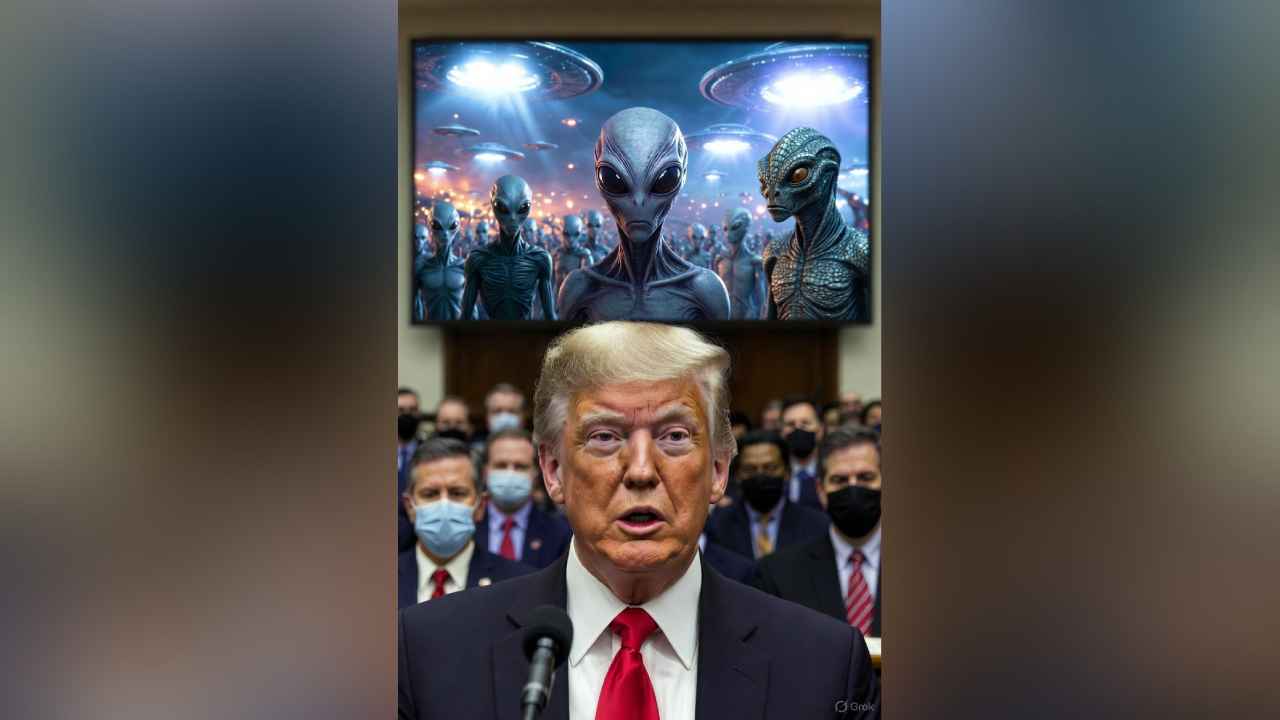 Un documental con 34 testimonios de altos cargos del gobierno asegura que el presidente Donald Trump ya conoce los "hechos básicos" y revelará la existencia de aliens antes de 2026. IA