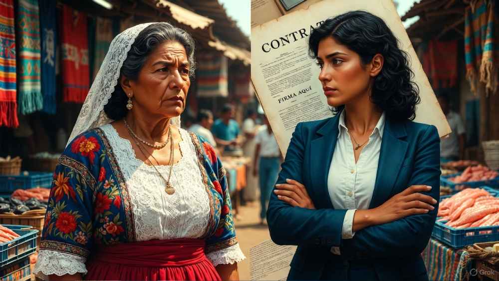 El pleito entre la fundadora y su hija por la marca comercial de un restaurante de mariscos revela el riesgo de no formalizar legalmente los negocios familiares en El Salvador. La Ley de Propiedad Intelectual protege a quien registra primero, no a quien crea. Ilustración IA