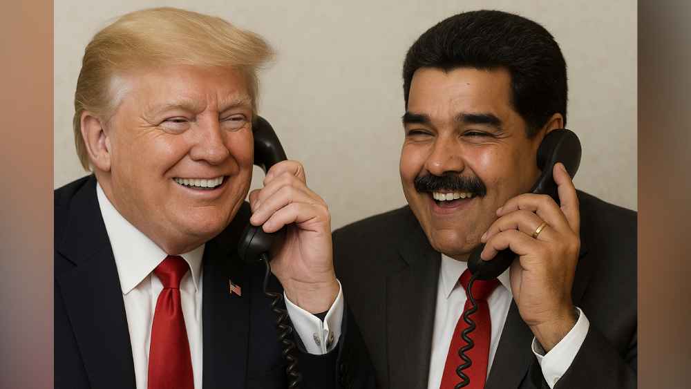 El diario The New York Times reveló que Trump y Maduro hablaron por teléfono. El contacto directo entre el expresidente y el líder venezolano podría significar un giro de 180 grados en la política exterior de EE. UU. Ilustración IA
