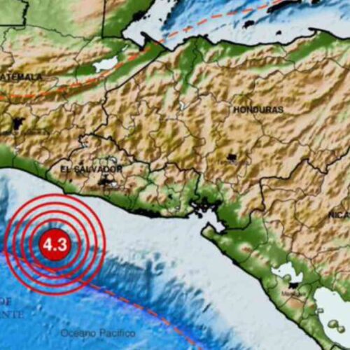 El MARN reportó un sismo de magnitud 4.3 con epicentro frente a la costa de Sonsonate en la tarde del jueves. Se descarta la alerta de tsunami. Foto: MARN