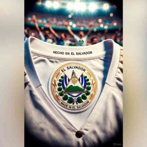 El Salvador proveerá uniformes para el Mundial 2026, dio a conocer CAMTEX. Ilustración IA