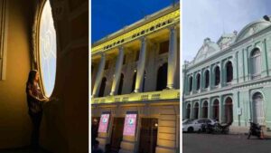 ¡Biti Valdés desata la polémica! Reta a santanecos y capitalinos: ¿quién tiene el Teatro Nacional más bello. Fotos: Facebook