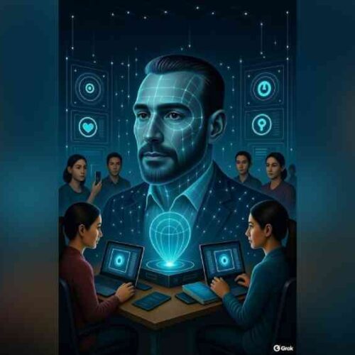 El Salvador se asocia con x.ai de Elon Musk para usar Grok en todas sus escuelas. El presidente Bukele enmarca la decisión con una pregunta clave: ¿la IA conducirá al florecimiento o a la destrucción? Ilustración: Grok