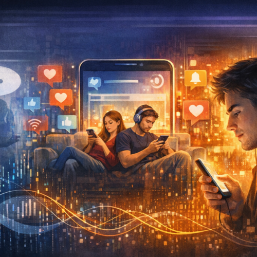 Expertos analizan cómo las redes sociales han mutado de canales de diálogo a fuentes de consumo pasivo, transformando el paradigma digital actual. Foto: Ilustración.