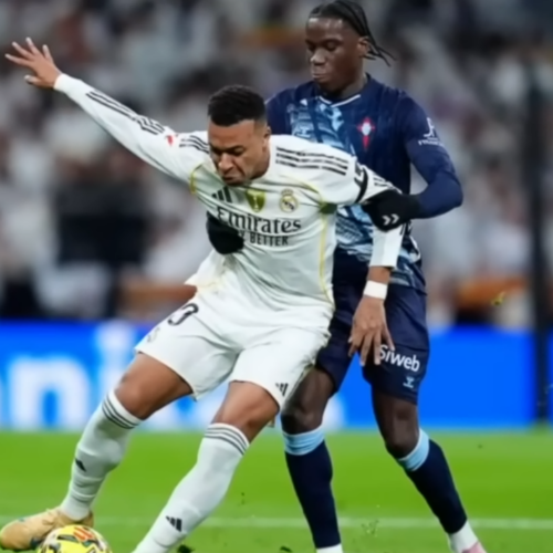 El Real Madrid cayó 0-2 ante el Celta de Vigo y ahora está a cuatro puntos del Barcelona. ESPN criticó duramente a Bellingham, Vinicius y Valverde por falta de compromiso y liderazgo en la crisis del equipo. Foto: Cortesía.