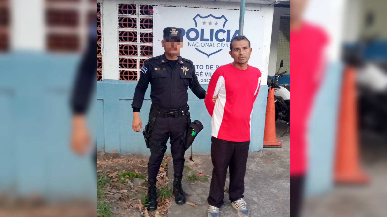 La PNC capturó a un sujeto acusado de extorsión en San José Villanueva, La Libertad, tras exigir $200 bajo amenazas de muerte a una víctima. Foto: PNC.