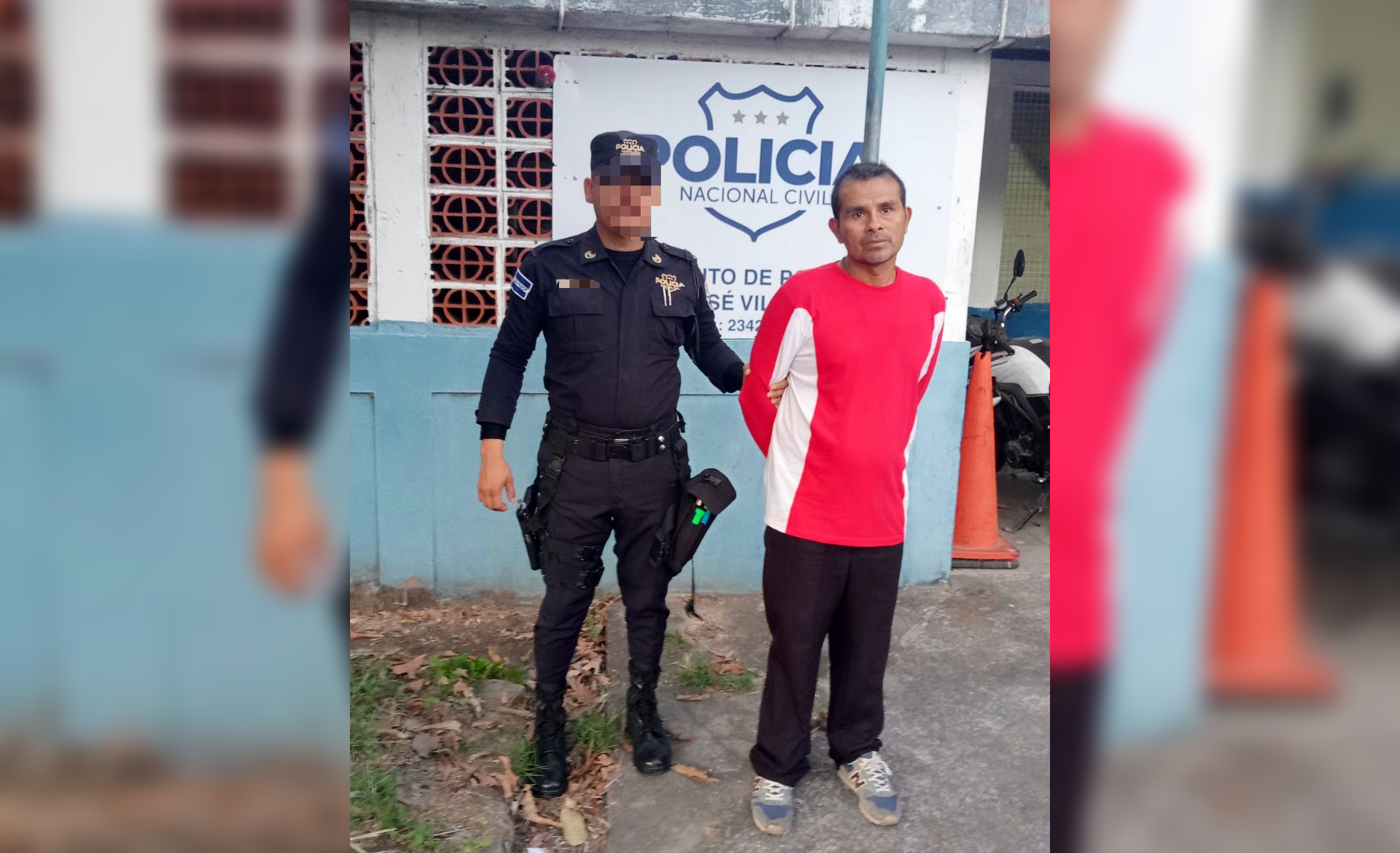 La PNC capturó a un sujeto acusado de extorsión en San José Villanueva, La Libertad, tras exigir $200 bajo amenazas de muerte a una víctima. Foto: PNC.