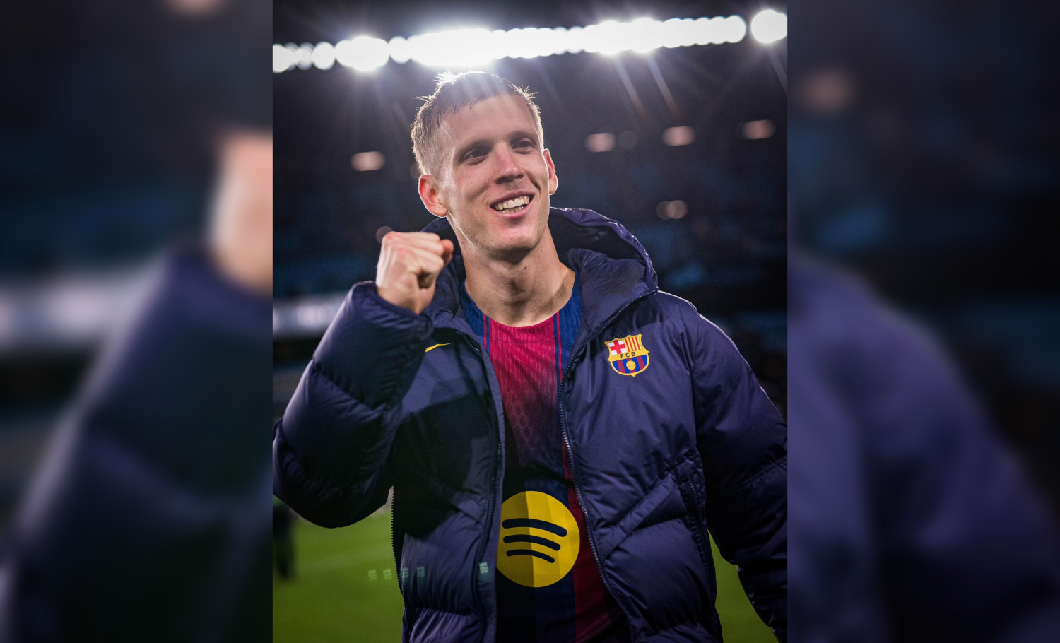 Dani Olmo sufrirá una luxación en el hombro izquierdo y estará un mes de baja, según confirmó el FC Barcelona. El jugador se lesionó en el partido contra el Atlético de Madrid y seguirá tratamiento conservador. Foto: @daniolmo7.
