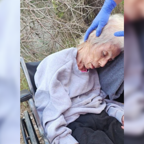 Una mujer de la tercera edad fue rescatada con hipotermia tras ser dejada a su suerte cerca de Playa Bagdad, Matamoros. Foto: Cortesía.