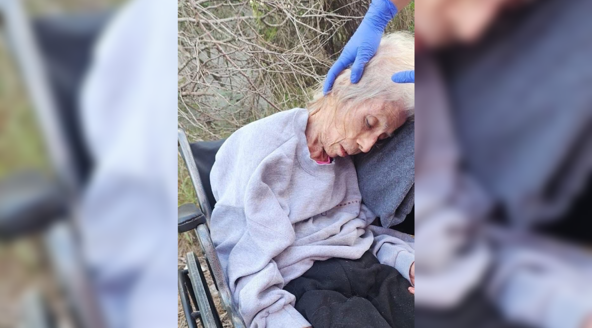 Una mujer de la tercera edad fue rescatada con hipotermia tras ser dejada a su suerte cerca de Playa Bagdad, Matamoros. Foto: Cortesía.