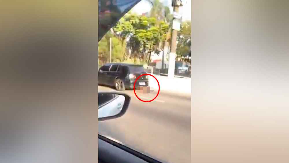Imágenes del video viral muestran el arrastre en la Marginal Tietê. Tainara Souza Santos sobrevive al atropellamiento en Brasil, pero pierde sus piernas. Un caso que exige reflexión sobre la seguridad femenina. Captura de pantalla
