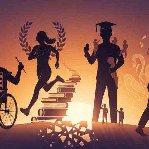 El Salvador conmemora el Día Nacional de la Persona con Discapacidad, celebrando las historias de éxito de salvadoreños que, como RAVACH y Sandra Georgina Flores, demuestran que el talento trasciende las limitaciones. Un llamado a la inclusión plena. Ilustración IA