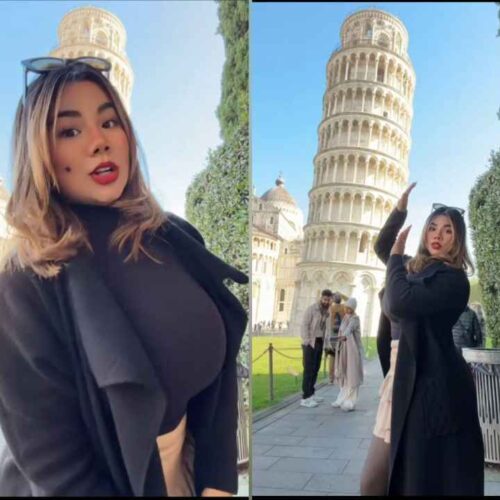 La Torre de Pisa no es la única cosa inclinada que hemos visto hoy. ¡El nivel de glow up de Abigail Mancía, La tamalera, nos dejó chuecos! Foto: Facebook