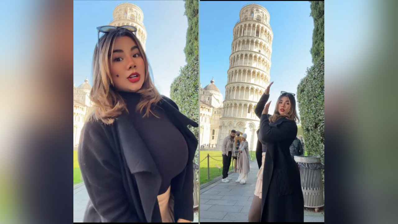 La Torre de Pisa no es la única cosa inclinada que hemos visto hoy. ¡El nivel de glow up de Abigail Mancía, La tamalera, nos dejó chuecos! Foto: Facebook